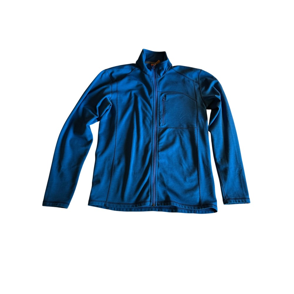 Fjallraven Keb Fleece Jacket Mens XXL Blue Wool Blend Full Zip Mid Layer